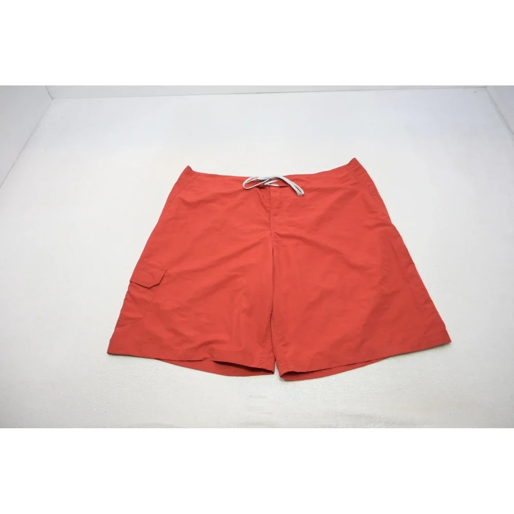 Columbia Board Shorts Mens 42 Red Omni-Shade Cargo Swim Trunks Excellent
